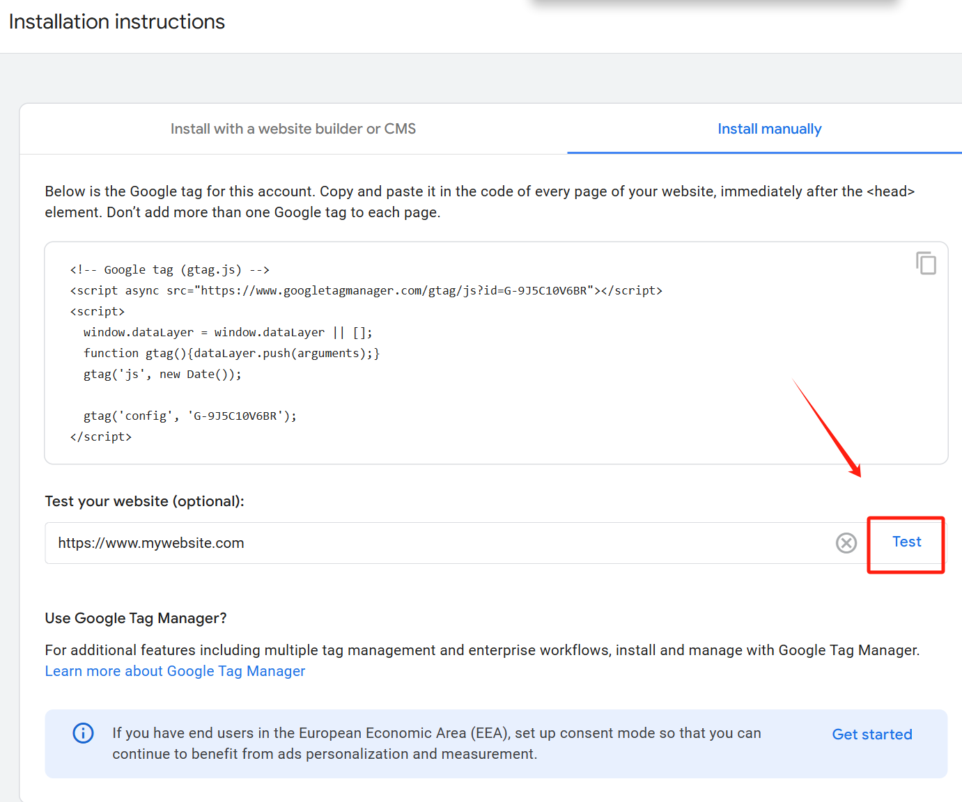 Check if your GA code is installed correctly