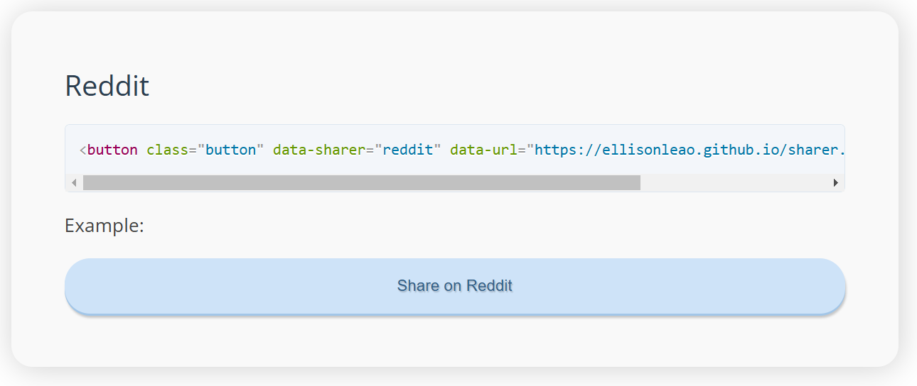 Reddit Share Code