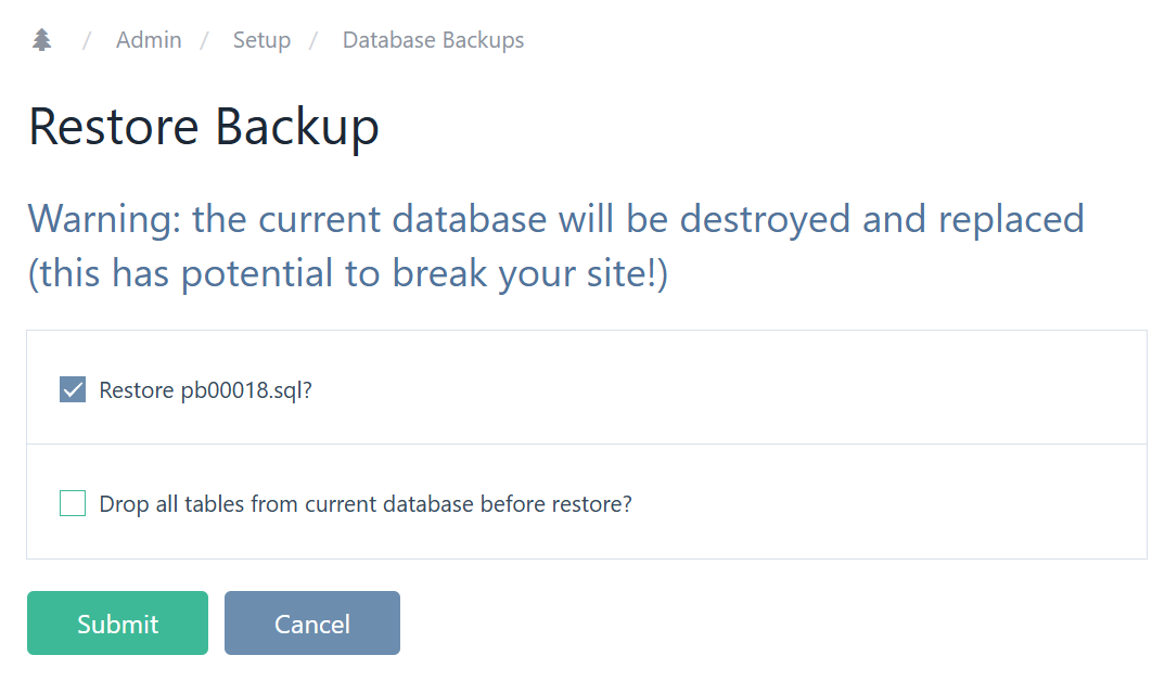 Restore Database