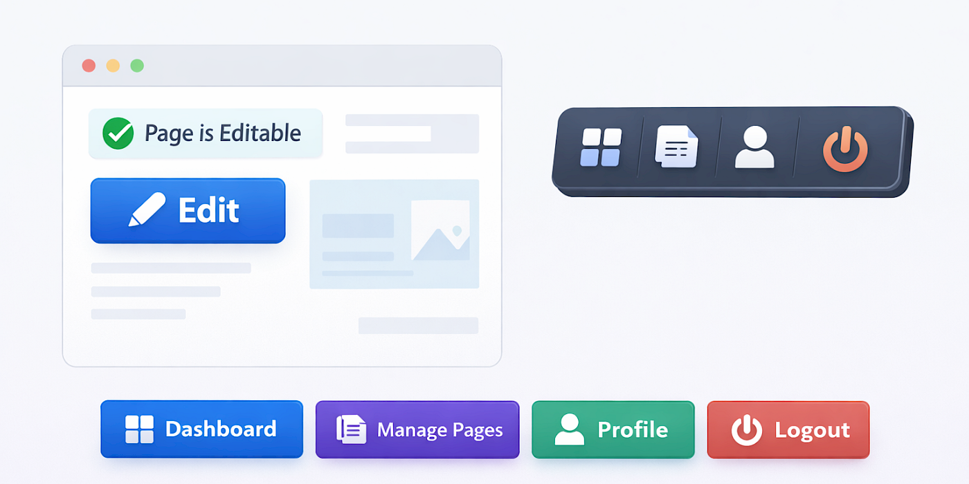 Facet Update: Bewerkrechten en snelle admin-links
