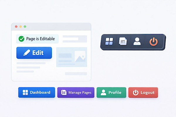 Facet Update: Bewerkrechten en snelle admin-links